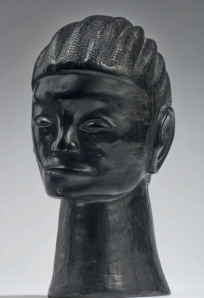 ERNEST WIJNANTS (1878-1964) Tête d'homme
Sculpture en ébène en taille directe.
Signée...