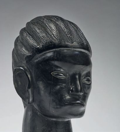 ERNEST WIJNANTS (1878-1964) Tête d'homme
Sculpture en ébène en taille directe.
Signée...