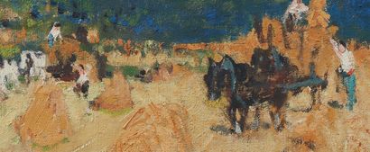 Pierre-Eugène MONTÉZIN (1874-1946) The harvest in Thomery
Oil on canvas.
Signed lower...