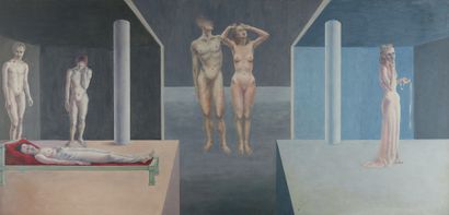 MARC DU PLANTIER (1901-1975) Huile sur toile.
Vers 1936.
207 x 428 cm
Provenance...