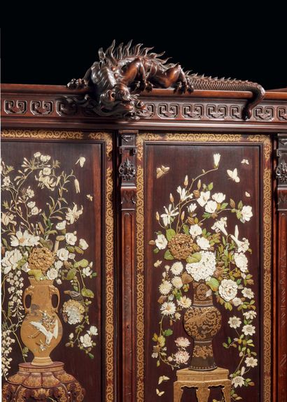 GABRIEL VIARDOT (1830-1906) ET MASATOSHI HAMADA (XIX-XXE) 
Exceptional cabinet furniture...