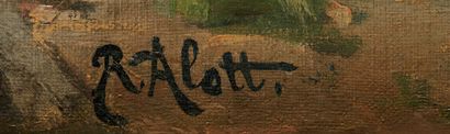 Robert ALOTT (1850-1910) Huile sur toile.
Signée en bas à droite.
60 x 76 cm
(re...