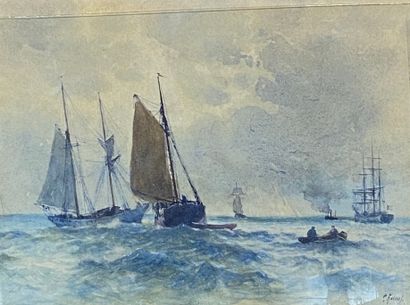 null PAUL ROSSERT (1851-1918)

Voiliers en pleine mer.

Aquarelle signé en bas à...