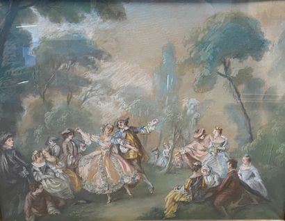 null D’après Nicolas LANCRET

La Danse de la Camargo.

Pastel.

48 x 63,5 cm

(d...