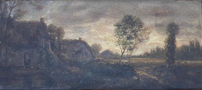 null EMILE LONCLE (1818-1881)

Chaumière et sous bois

Huile surpanneau, signée en...
