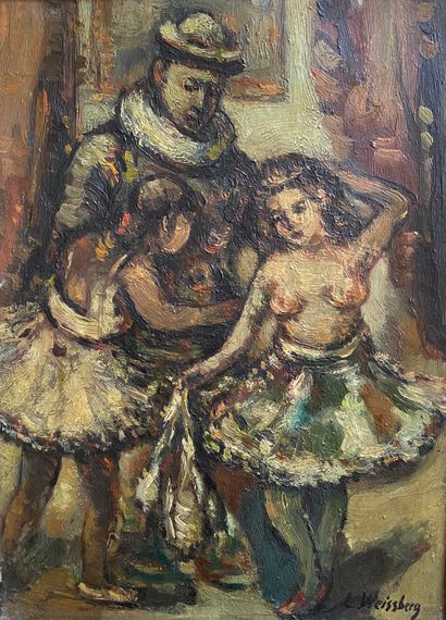 null Léon Weissberg (1895-1943) 

Les Danseuses

Huile sur carton, signée en bas...