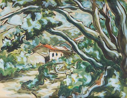 null Modern school

The hamlet with red roofs

Watercolor gouache, bears an illegible...