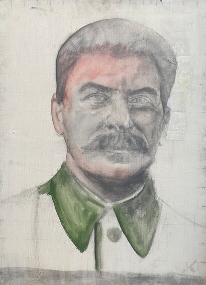null Ecole RUSSE

Paire de portraits de Staline et Lénine 

Huiles sur toile

Signées...