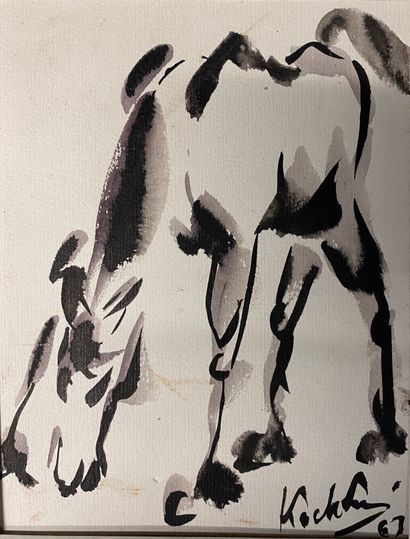 null MODERN SCHOOL

Stylized horses

Ink on paper, signed lower right and dated 61.

Size...