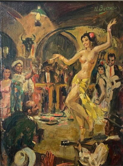 null Nicolai BARRERA (1919-2006)

Danseuse de flamenco

Huile sur panneau, signée...