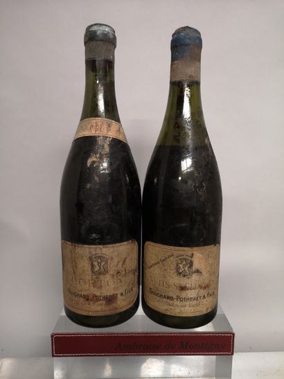 null 2 bottles BOURGOGNE from the 40's Dom. GUICHARD POTHERET 1 CORTON and 1 NUITS...