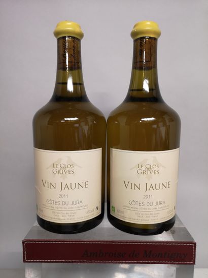 null 2 bottles YELLOW WINE "Le Clos des Grives" CÔTES de JURA 2011