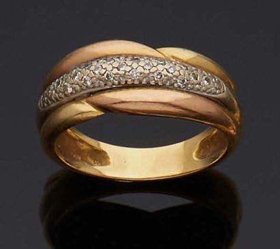 null Yellow gold band ring 750 mm and small diamonds.
Foreign work.
Gross weight...