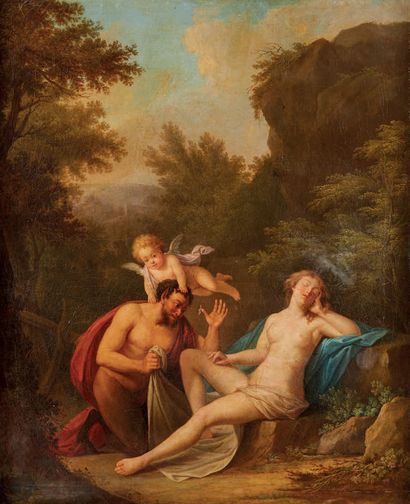 Jacques - Antoine VALLIN (Paris 1760 - 1835) Pan and Syrinx
Canvas
61 x 49 cm