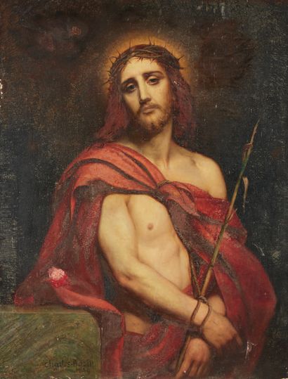 École Française du XIXe siècle Christ
Oil on canvas 110,5 x 85 cm