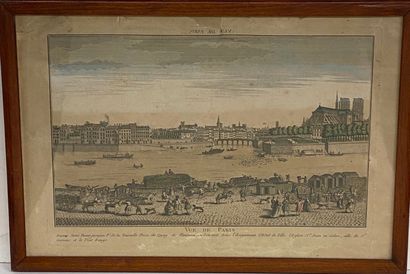 null Suite of three OPTICAL VIEWS

framed "views of Paris 

(one plate missing and...