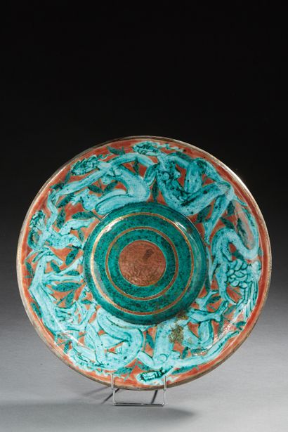 null Edouard CAZAUX (1889-1974)

Vase ovoïde en céramique émaillée à

décor en polychromie...