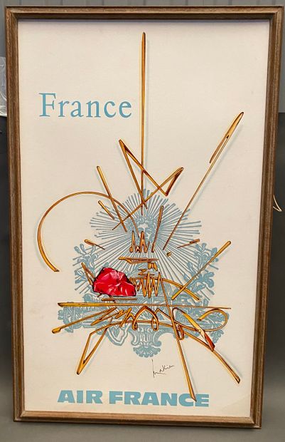 null Georges MATHIEU for Air France

Print in colors laminated

Size : 97 x 60 c...