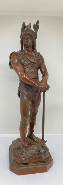null DÉBUT (1865-1933), d'après

Vercingétorix

Épreuve en bronze patiné et signée

H....