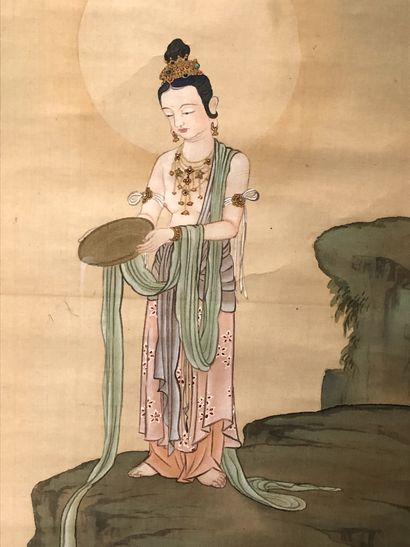 null CHINA


Ink and color paint roller on paper representing a budda.





Size:...
