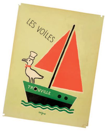 SAVIGNAC - TROUVILLE SUR MER Set of 8 illustrated posters (not canvas)
- Trouville...