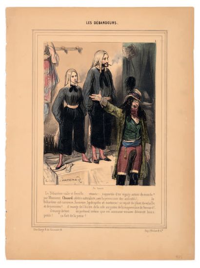 GAVARNI Les Débardeurs. Paris, Aubert, Bauger, 1840-1842. Infolio.
In sheets, modern...