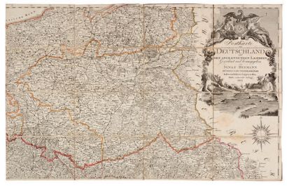 null [CARTOGRAPHY]. [GERMANY]. [HEYMANN (Ignace)]. Map of the posts of Germany and...