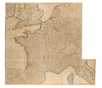 null [MAP - NAPOLEON] General table and itinerary of the French Empire divided into...