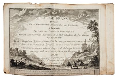 DESNOS, Louis-Charles Atlas of France. Divided into its military governments and...