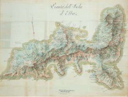 null [ELBE]. Pianta dell'Isola d'Elba
Large plan of the island of Elba.
Handwritten...