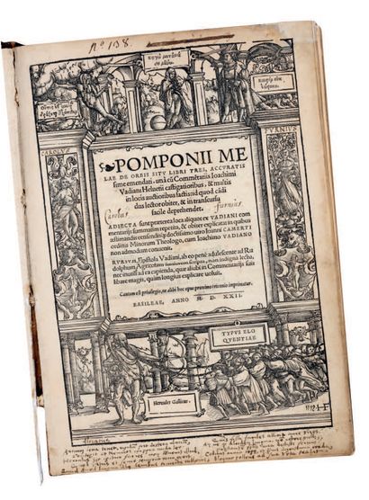 VADIANO, Joachim Pomponii melae de orbis situ libri tres (...) Basel, Andreas Cratander,...