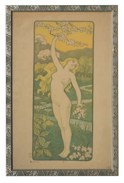 Paul Berthon "Mai"
Hand-numbered lithographic poster 39/100
Imprimerie Chaix
71 x...