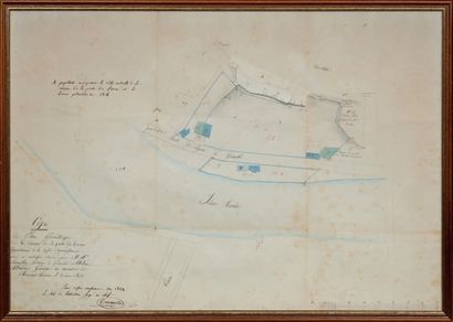 null [ISERE]. [GRENOBLE]. Copy of the geometrical plan of the Quarry of the Door...