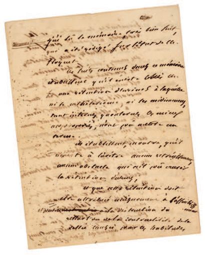 null [MEDICINE]. [DUPUYTREN (Guillaume) (1777-1835). Signed autograph document. Prescription.
Paris,...