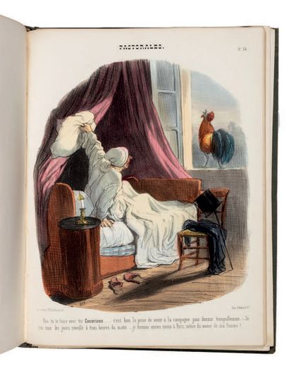 Daumier, Honoré Pastorales. Paris, Aubert, [1845-1846]. 1 vol. infolio.
Publisher's...