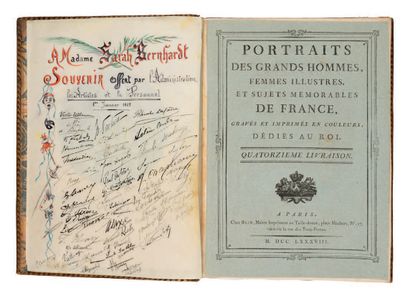 [BERNHARDT, Sarah]. [SERGENT-MARCEAU, Antoine-François] 
Portraits of great men,...