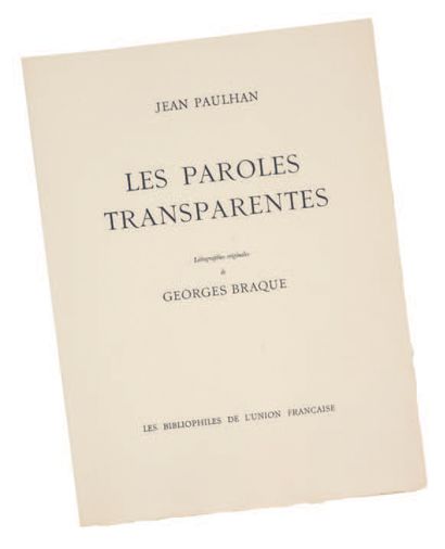 PAULHAN, Jean - [Braque, Georges] Les paroles transparentes.
[Paris], Les Bibliophiles...
