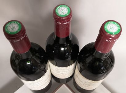 null 3 bouteilles Château HAUT BAGES LIBERAL - 5e GCC Pauillac 1988 Etiquette lagèrement...