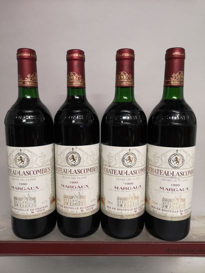 null 4 bottles Château LASCOMBES - 2nd Gcc Margaux 1990

Slightly marked labels....