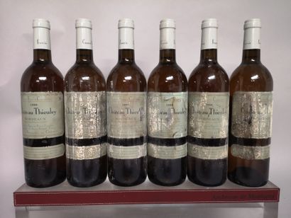 null 6 bottles Château THIEULEY White "Cuvée Francis Courselle" - BORDEAUX 1998

Damaged...