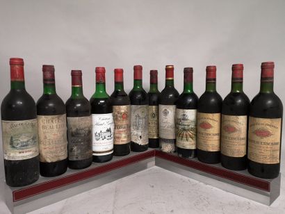 null 12 bouteilles BORDEAUX DIVERS Années 1969 A 96' A VENDRE EN L'ETAT