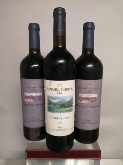 null 3 bouteilles CHILI - Miguel TORRES 

2 Manso de Velasco "Viejas Vinas" 1999...
