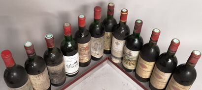 null 12 bouteilles BORDEAUX DIVERS Années 1969 A 96' A VENDRE EN L'ETAT