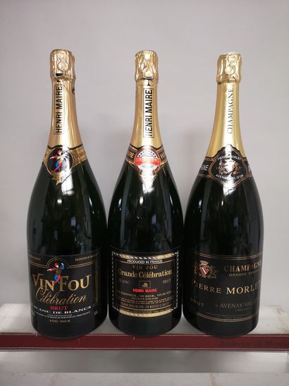 null 3 magnums WINES METHODE CHAMPENOISE DIVERS FOR SALE AS IS

1 VIN FOU "Célébration"...