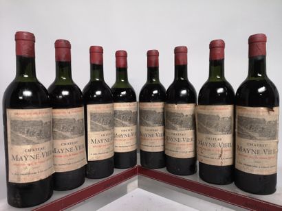 null 8 bottles Château MAYNE VIEIL - Fronsac 1957

Stained and slightly damaged labels....