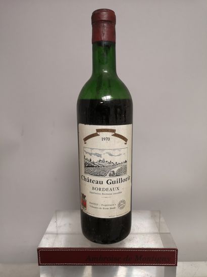null 3 bouteilles VINS DIVERS FRANCE A VENDRE EN L'ETAT 

1 Ch. GUILLORIT - Bordeaux...