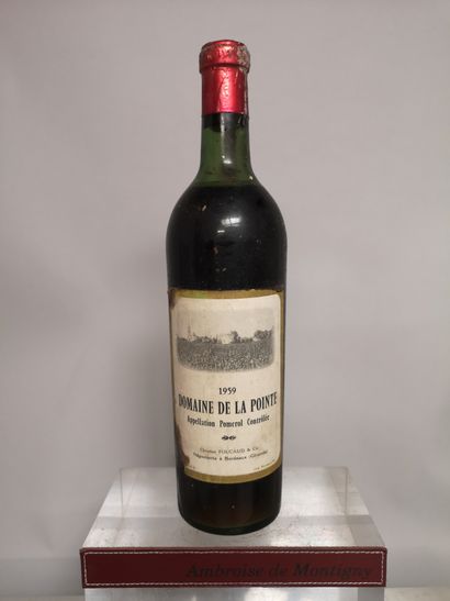 null 1 bottle Domaine de LA POINTE - Pomerol 1959. Mise Foucauld Neg. Label slightly...