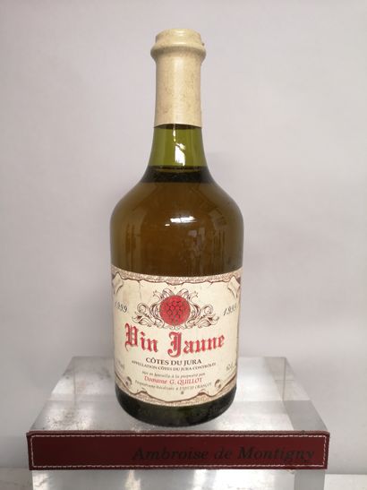 null 1 bouteille JURA - VIN JAUNE - G. QUILLOT 1999

Etiquette légèrement tachée...