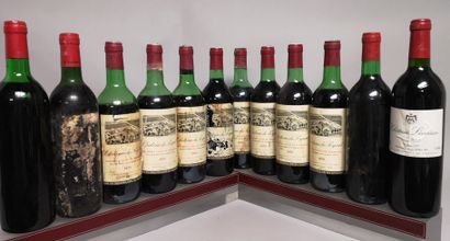 null 12 bouteilles BORDEAUX DIVERS A VENDRE EN L'ETAT 8 Ch. du PEYRAT 1979, 1 Ch....