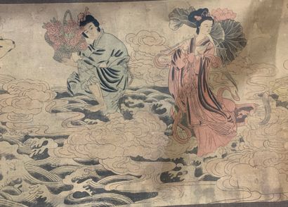 null CHINA

Painting on scroll representing a scene of the celebration of the birthday...